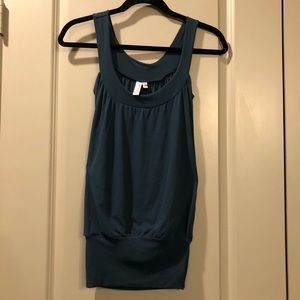 Anthropologie | Sweet Pea Teal Nylon Top